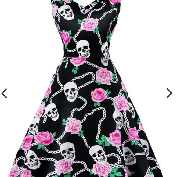 Skulls and flowers dress - Picture 6 of 7